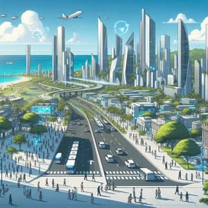 Futuristic City of Santa Marta 2040: Sustainable Urban Landscape