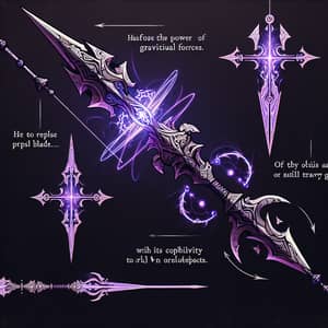 Fantasy Gravity Spear - Unique Dual-Blade Design