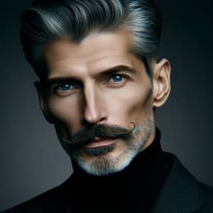 Sophisticated Middle-Aged Caucasian Man with Grizzled Look