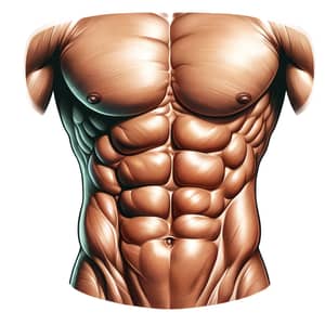 Six-Pack Abs Illustration | Defined Abdominal Muscles Artwork