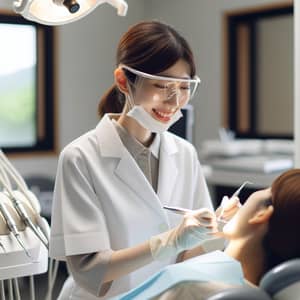 Japanese Dental Hygienist: Expert Oral Check-up in Modern Clinic