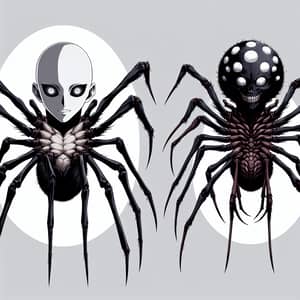 Dark Fantasy Anime Style Humanoid Arachnid Character