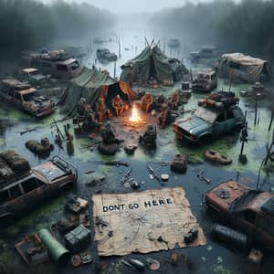 Cheerful Nomad Camp in Ruins: Tales of Survival in the Zone