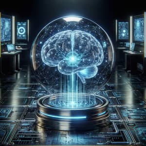 Cerebro - Advanced AI Brain in Glass Sphere