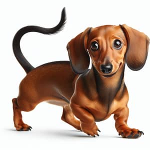 Playful Dachshund Dog Chasing Tail - Cute Pet Moment