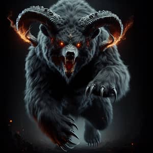 Demonic Bear Hybrid: Iconic Creature of Darkness and Strength