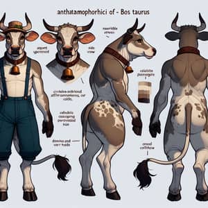Anthropomorphic Cow Reference Sheet