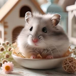 Adorable Light Grey Hamster | Cute Pet Photos