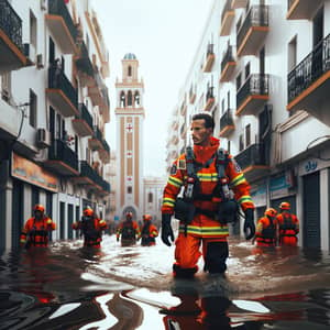Algerian Civil Protection in Action: Rescuing Citizens from Flood
