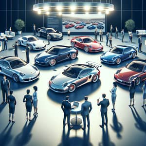 Dynamic Porsche Car Showroom | Business Presentation Slide