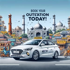Book White Hyundai Aura Cab for Outstation Trip from Delhi/NCR