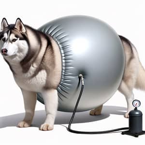 Feral Inflated Siberian Husky: Bizarrely Overblown Dog