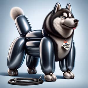 Feral Inflated Husky: Imaginary 'Inflato-Dog' in Wild Contrast