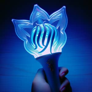 Enchanting Blue Kpop Lightstick with Mystical Mermaid Design