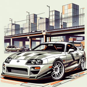 Toyota Supra with PS2-Inspired Graphics | Sleek & Powerful Design