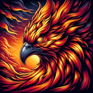 Vibrant Phoenix Illustration | Rising from the Ashes