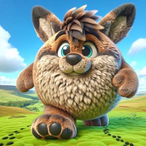 Lovable Oversized Furry Cartoon Character | Explore Joyfully