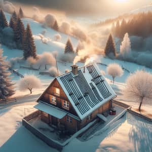 Rustic Country House in Winter Landscape | Cozy Winter Retreat