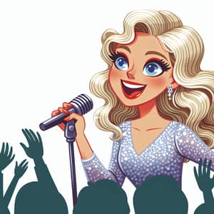 Enthusiastic Performance by Taylor Swift | Live Concert Illustration