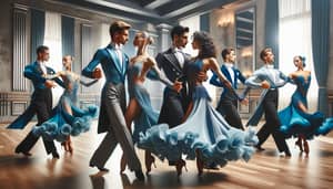 Constellation Dance Club: Eloquent Ballroom Dancing in Blue Tones