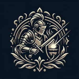 Medieval Knight Logo Design for ARMORWELD