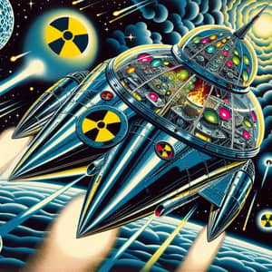 Atom Punk Style Gagarin's Spaceship - Retrofuturism Design