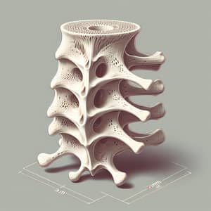 Human Vertebral Column Single Uncus Illustration