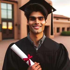 Proud Indian Graduate in Traditional Gown | Graduation Photo