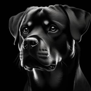 Black and White Rottweiler High Resolution Image