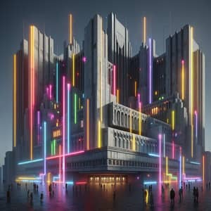Soviet Neon Futuristic School: Architectural Fusion Delight