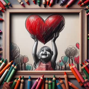 Heartwarming Child's Drawing of Love | Artist's Innocent Creation