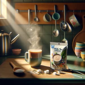 Instant Milk Tea Sachet | Creamy Tea Beverage | Kitchen Setup