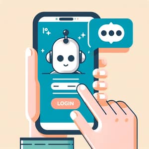 Professional & Simple Chat Bot UI Login Design