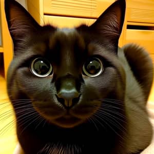 Black-Colored Cat | Beautiful Image of a Feline