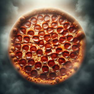 Delicious Pepperoni Pizza with Spicy Slices and Melting Cheese