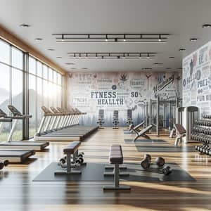 Modern Gym Interior Design | Fitness Equipment & Motivational Quotes