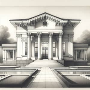 Neoclassical House Architectural Blueprint | Elegance and Simplicity
