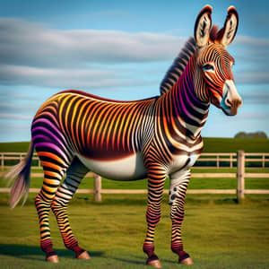 Striped Donkey: Colorful Striped Coat and Strong Physique