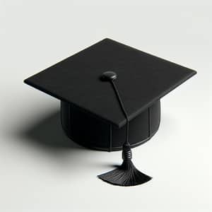 Black Square Academic Cap with Tassel for University Graduates