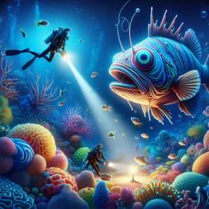 Surreal Underwater Exploration: Alice in Wonderland Surrealism