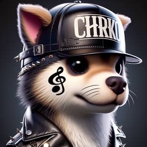 Rockstar Dog Avatar with CHRKO Music-Themed Cap
