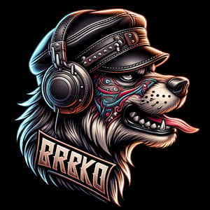 Rockstar Brutal Dog Gaming Avatar | CHRKO Music-Themed Cap
