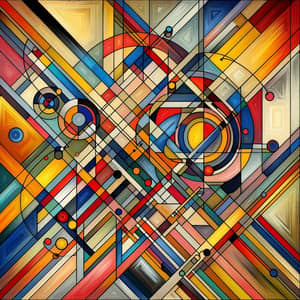 Abstract Composition: Colorful Lines & Shapes