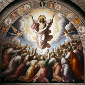 Resurrection of Christ - Michelangelo-style Fresco