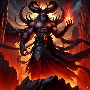Mighty Demon King | Fiery Aura & Burning Scepter