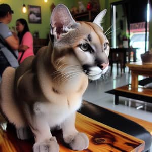 Cat Resembling a Cougar - Unique Feline Look