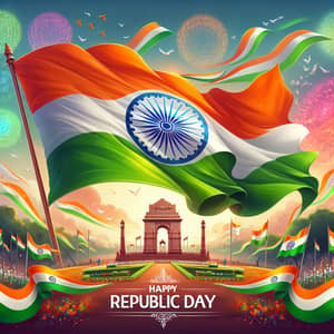 Republic Day Celebration in India | Tricolor Flag & Joyous Festivities