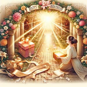 Joyous Celebration: Radiant Gift Box & Loving Atmosphere