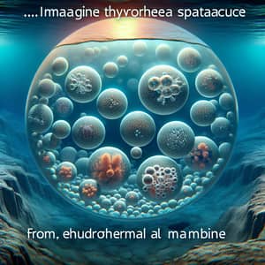 Undersea Biological Spectacle: RNA & Protein Structures Inside Bubbles