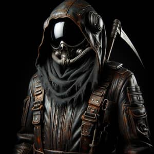 Modern Twist on Grim Reaper: Pilot Suit Figure in Darkness